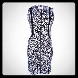 Calvin Klein Full Front Zipper work sheath dress